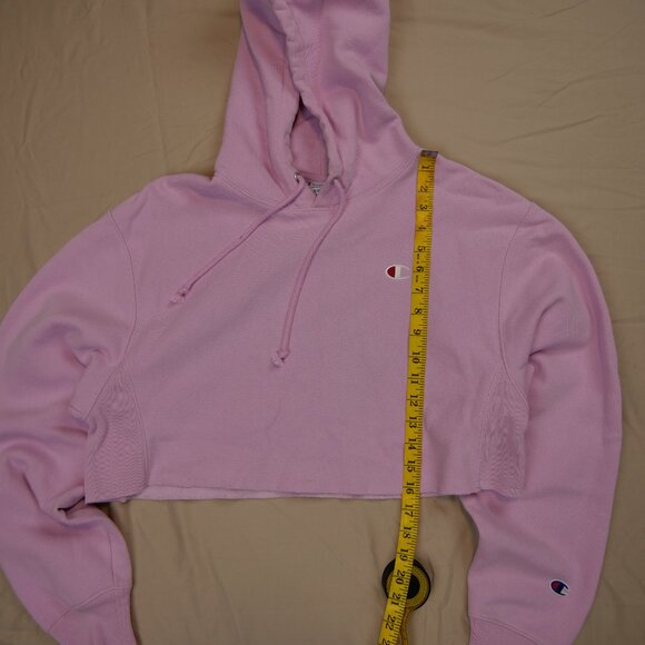 Champion Crop Reverse Weave Pink Hoodie - Picture 4 of 5